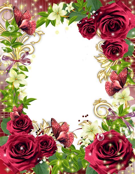 Marcos Flower Frame Free Photo Frames Floral Border Design