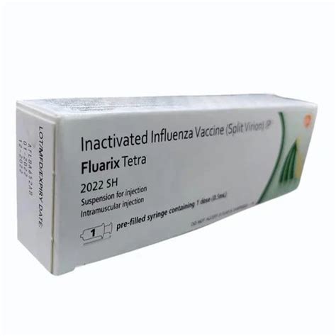 Fluarix Tetra Inactivated Influenza Vaccine 0 5 Ml At Rs 600 Box In Indore