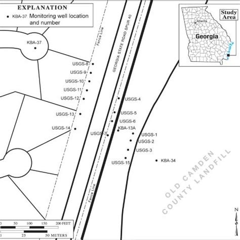 Map Of Nsb Kings Bay Site With Monitoring Well Network Chloroethene