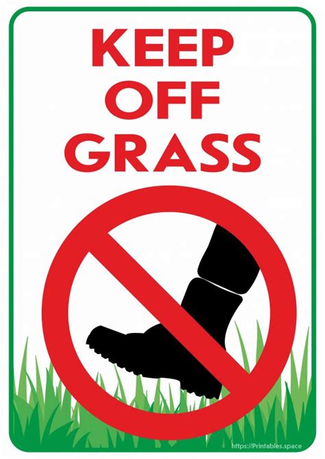 Don’t Walk On Grass Signs Free Printables