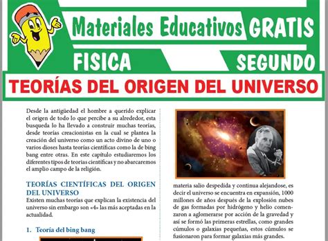 Teorías del Origen del Universo para Segundo Grado de Secundaria