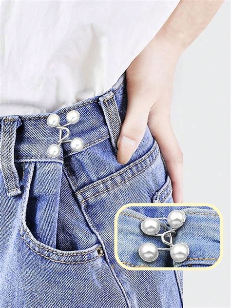 Set Of Pant Waist Tightener Instant Jean Buttons For Loose Jeans