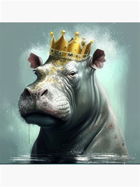 The Hippo King Poster For Sale By Highlandkings Redbubble