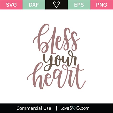 Bless Your Heart SVG Cut File - Lovesvg.com