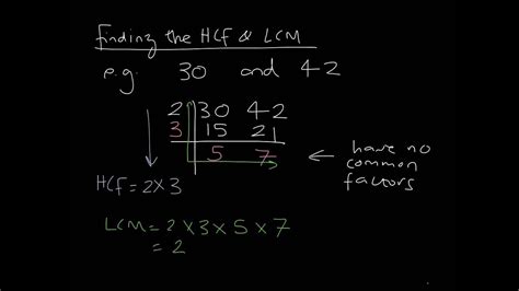 Calculating The Hcf And Lcm Youtube