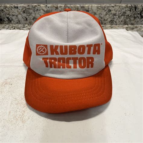 Kubota Tractors Vintage Trucker Hat Orange Snapback Gem