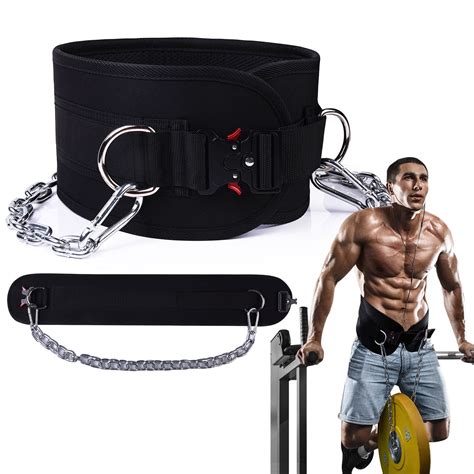 Buy Dip Belt For Weightlifting With Iron Buckle Workout Weight Belt