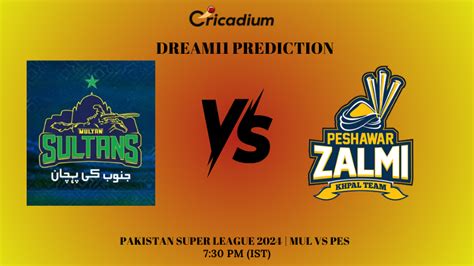 Mul Vs Pes Dream Prediction Match Psl