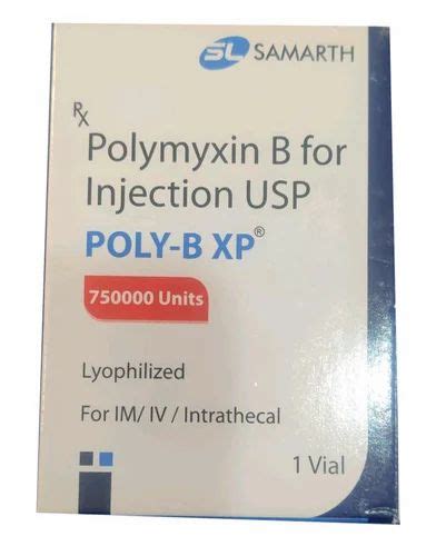 Poly B XP Polymyxin B Injection For Iv M Intrathecal At Rs 1000 Box