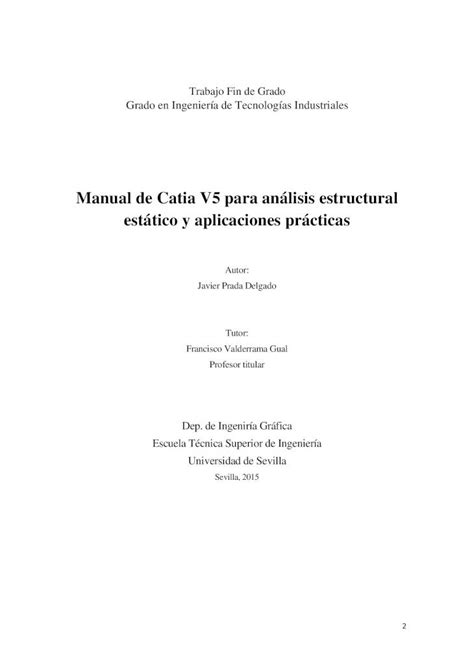 PDF Manual de Catia V5 para análisis estructural estático y PDF