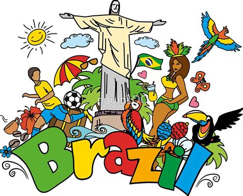 "Funny cartoon brazil picture" Stickers by naum100 | Redbubble