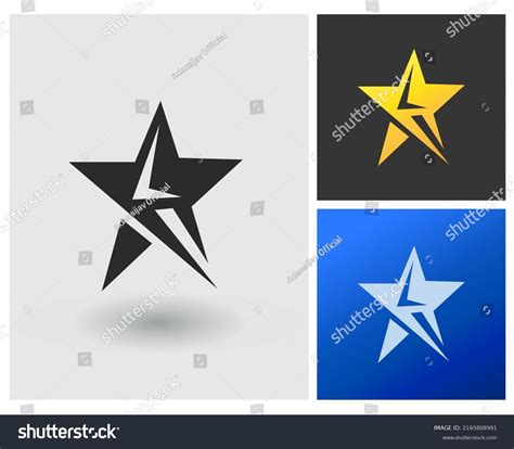 Letter L Star Shape Logo Design Stock Vector (Royalty Free) 2165808991 ...