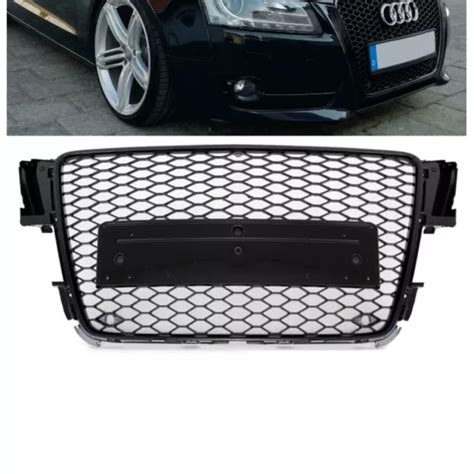 GRILLE CALANDRE NID D Abeilles Noir Brillant Pour Audi A5 8T Phase 1