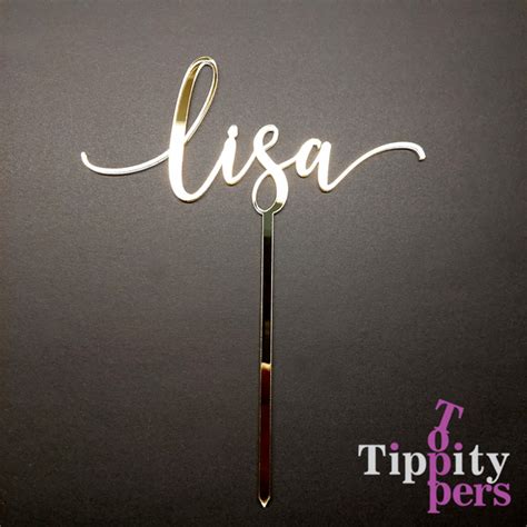 Cake Topper En Acrylique Avec Nom Personnalis Tippitytoppers