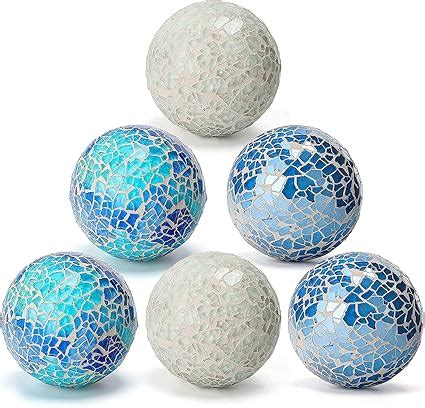 Amazon DomeStar 6pcs 2 4in Decorative Ball Set Mosaic Glass Orbs