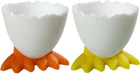 Moonyan Chicken Feet Egg Cups Cartoon Egg Holders Soft Hard Boiled Egg Cups For Breakfast Brunch