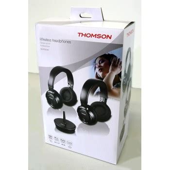 00131966 Thomson Casque Sans Fil WHP 3203 D PLL UHF 2 Canaux Noir