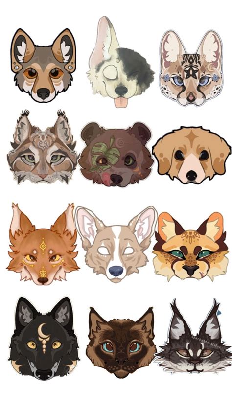 Therian Mask Ideas In 2024 Cute Drawings Felt Animal Masks Animal