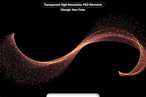 Psd Onda De Polvo De Estrellas Rastro De Polvo Dorado Con Brillo