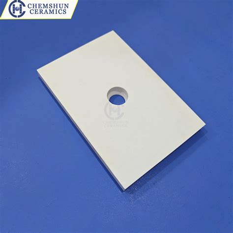 92 95 Alumina Oxide Weldable Ceramic Tiles With Hole And Metal Washer