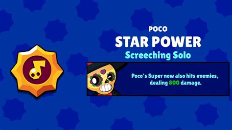 Brawl Stars Poco Star Power Screeching Solo Youtube