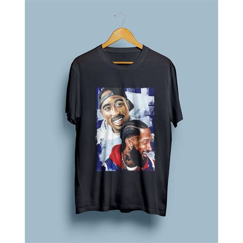 Jual Baju Kaos Rap Legend Tupac Shakur Dan Nipsey Hussle T Shirt Shopee Indonesia