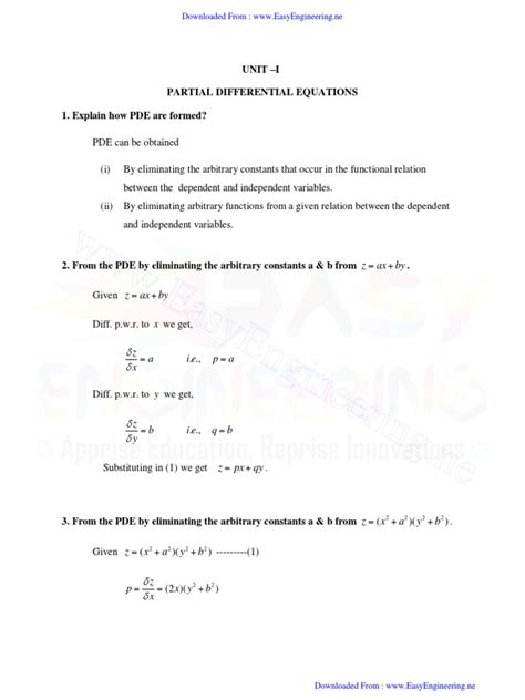 Ma6351 Transforms And Partial Differential Equations 1 By Easyengineering Pdf Partial