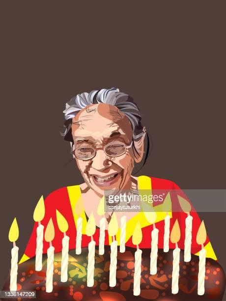 Very Old Person Birthday点のイラスト素材／クリップアート素材／マンガ素材／アイコン素材 Getty Images