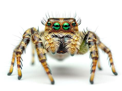 Premium Photo | Jumping spiders eyes up close a marvel of natures art