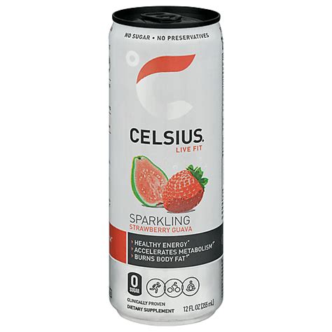 Celsius Sparkling Strawberry Guava Energy Drink 12 Fl Oz Buehlers