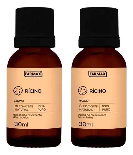 Kit 2x Óleos De Rícino 30 Ml Farmax 100 Puro MercadoLivre