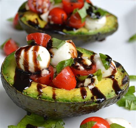 Grilled Avocado Caprese Salad