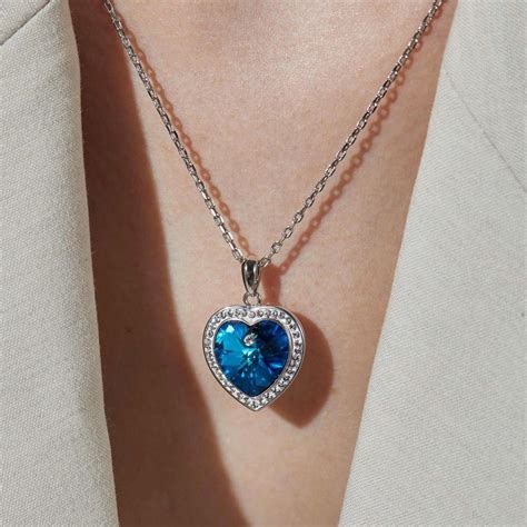 Sabrina Heart Necklace Made With Swarovski Crystals At Warren James