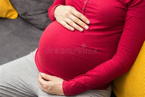 Pregnant Woman Holding Hands On Belly Stock Image Image Of Love Person 171710509