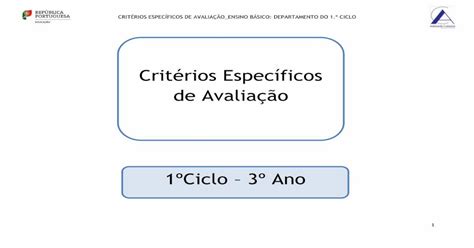 Crit Rios Espec Ficos De Avalia O Ano Pdf Unidades De Medida Do Si