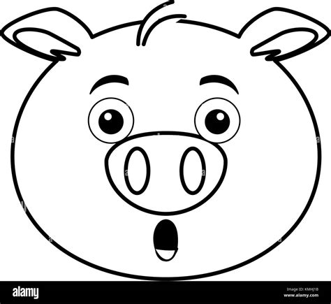 Cute Pig Emoji Kawaii Stock Vector Image Art Alamy