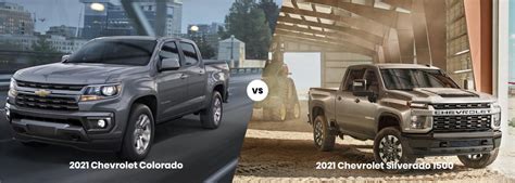 2021 Chevy Colorado Vs 2021 Silverado 1500 Chevy Trucks Sunset Chevrolet