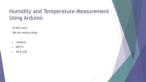 Humidity And Temperature Measurement Using Arduino Ppt