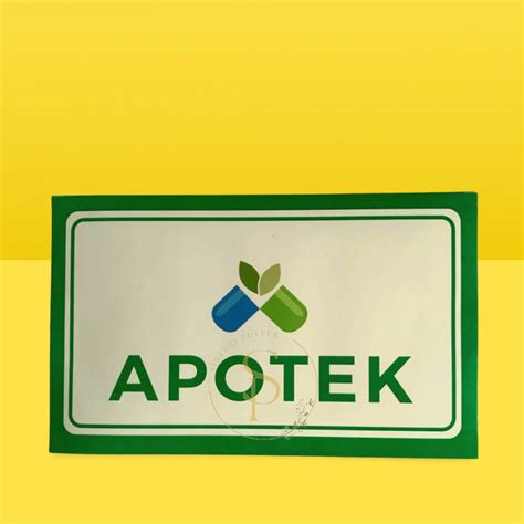 Jual Stiker Apotek 31x19 Cm Poster Stiker Vinyl Stiker Nama Ruang