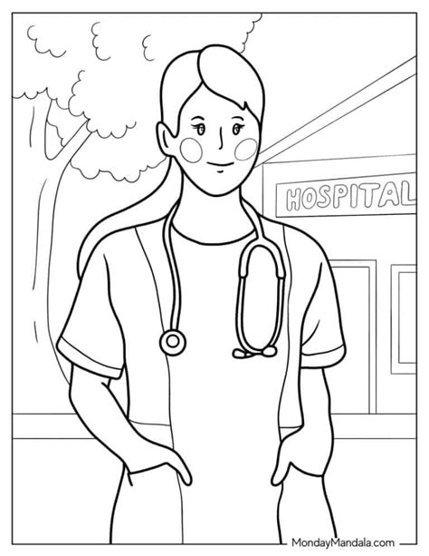 22 Doctor And Nurse Coloring Pages Free Pdf Printables