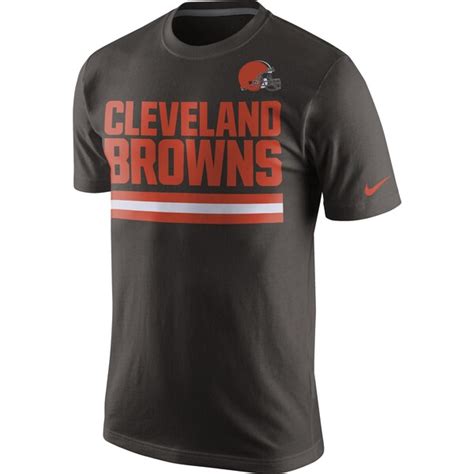 Men's Cleveland Browns Nike Brown Team Stripe T-Shirt - NFLShop.com