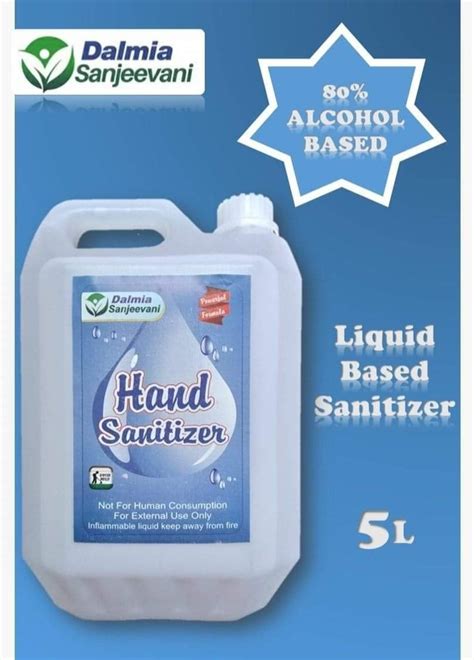 Hand Sanitizer Disinfectant DALMIA SANJEEVANI 5 Litre Flip Top