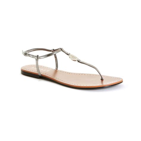 Lyst - Lauren by Ralph Lauren Aimon Flat Sandals in Metallic