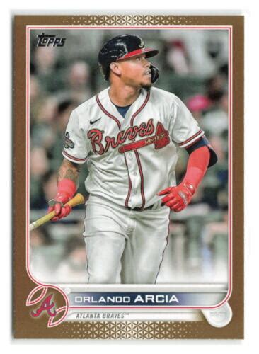 Orlando Arcia Topps Update Gold Sn Us Braves Ebay