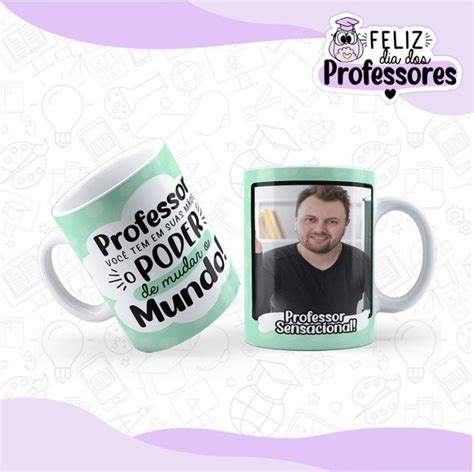 Caneca Professor Personalizada Nome Presente Professora No Elo