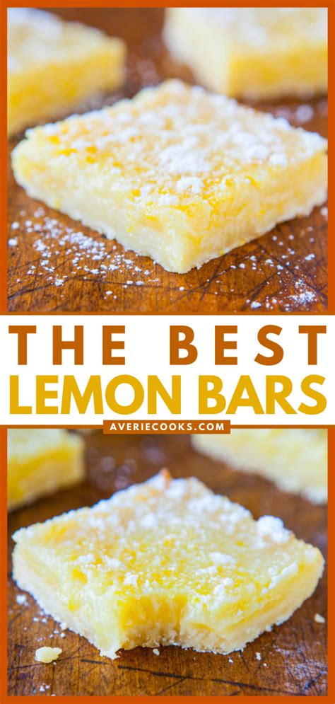 The Best Lemon Bars Classic Lemon Bars Averie Cooks