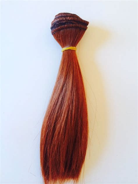 Doll Hair Weft Doll Wig DIY BJD Doll Hair Reddish Brown