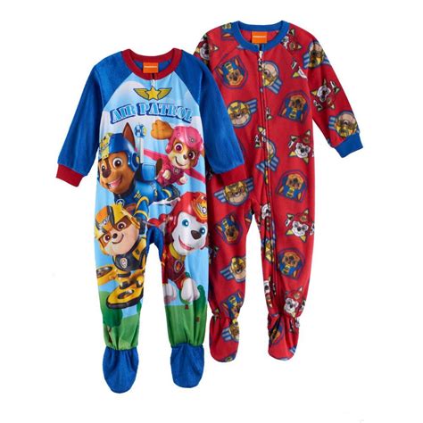 Toddler Boy Paw Patrol Chase Marshall Rubble And Skye Fleece One Piece