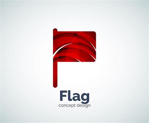 Premium Vector | Vector flag logo template