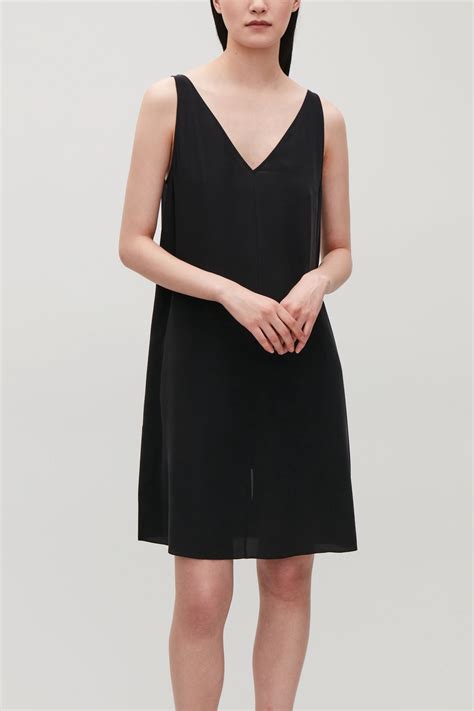 Cos Sleeveless Silk Dress Black Xs Dresses Silk Dress Women Wear